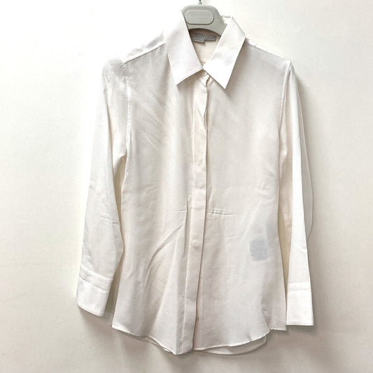 Stella McCartney 606912 スプレッドカラーシャツ アパレル トップス ブラウス 長袖シャツ シルク レディース アイボリー ホワイト
