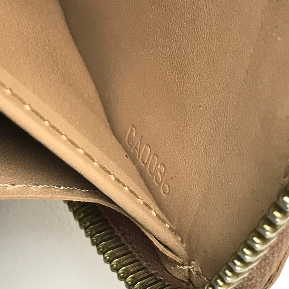 LOUIS VUITTON M91470 Vernis Zippy Wallet Zip Around Long Wallet Long Wallet Patent Leather Noisette Beige Used