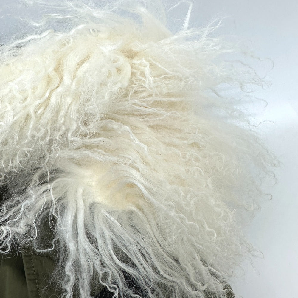 LE CIEL BLEU 18A69409 ロングコート 取り外しフード モードコート ファーコート コットン レディース カーキ - brandshop-reference