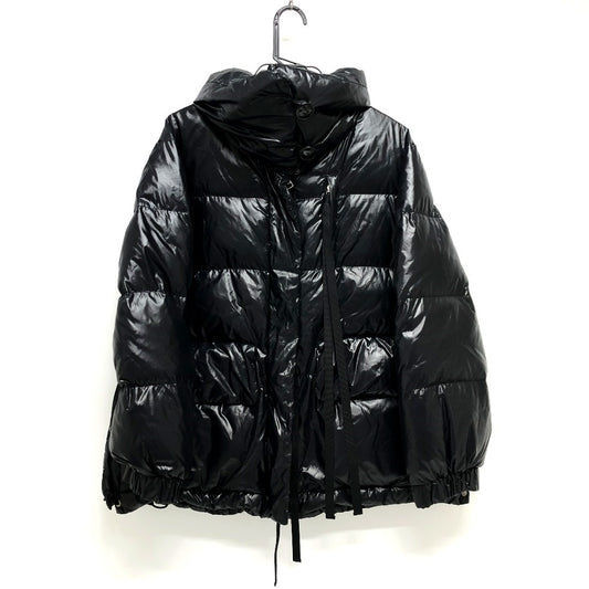 LE CIEL BLEU 19A69401 Long Sleeve Quilted Down Jacket in Nylon, Black, Women's