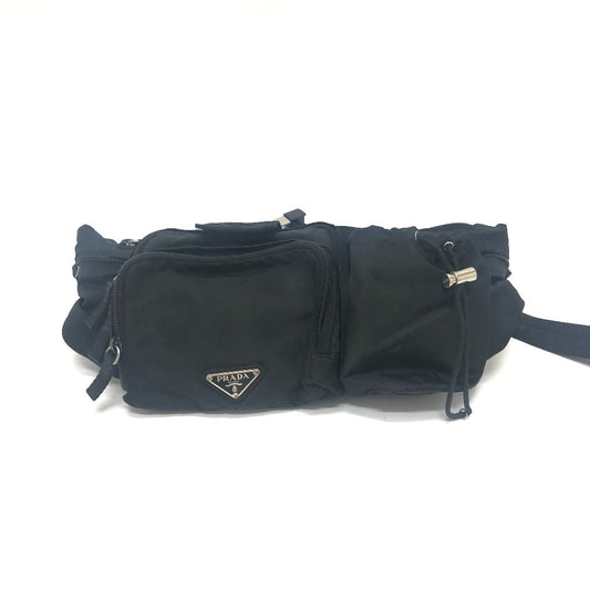 PRADA VA0056 マルチポケット ウエストバッグ カバン バック ボディバッグ ナイロン ユニセックス ブラック - brandshop-reference