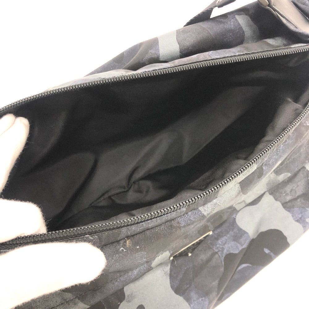 PRADA 2VH991 トライアングルロゴ 迷彩 カモフラ クロスボディ カバン バッグ 斜め掛けバック ボディバッグ ナイロン ユニセックス ブルー - brandshop-reference