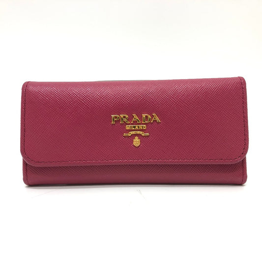 PRADA 1M0223 Logo 6-Key Case, Saffiano Leather, Women's, Pink
