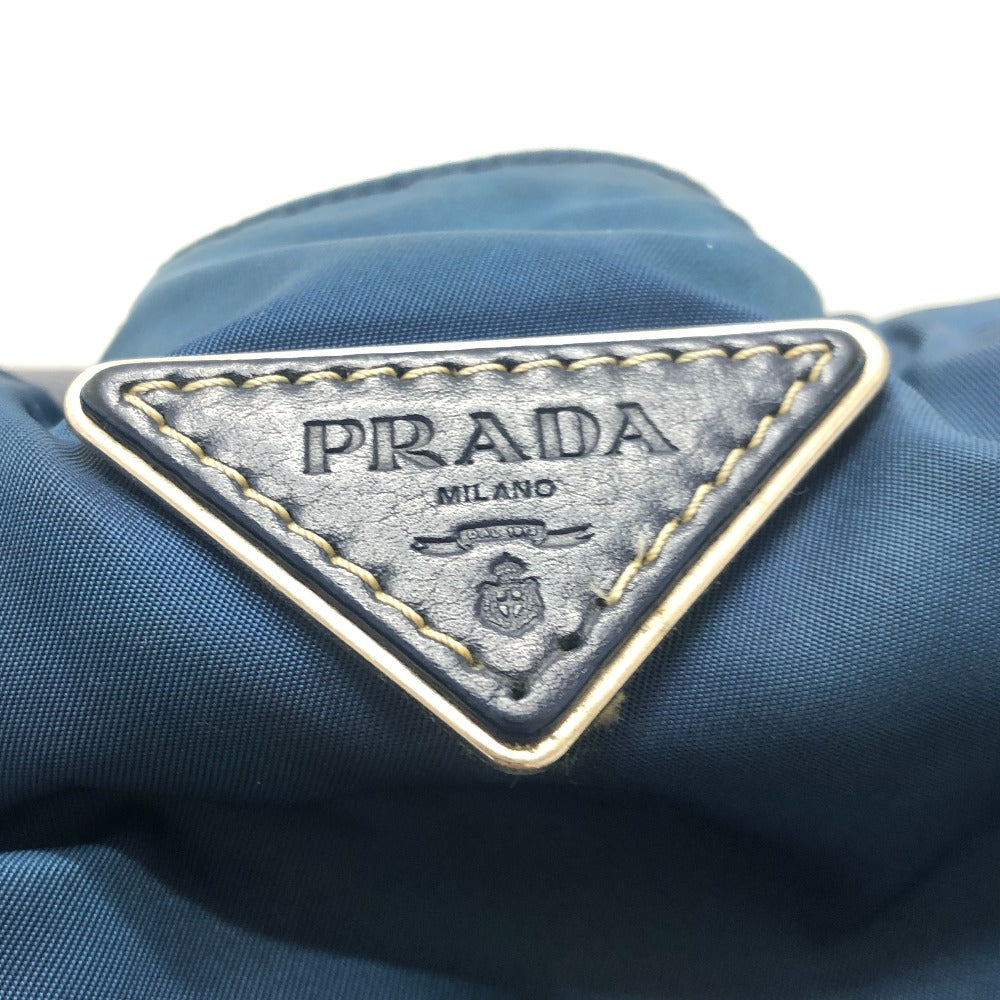 PRADA VA0677 Triangle Logo Tote Bag, Nylon, Women's, Blue