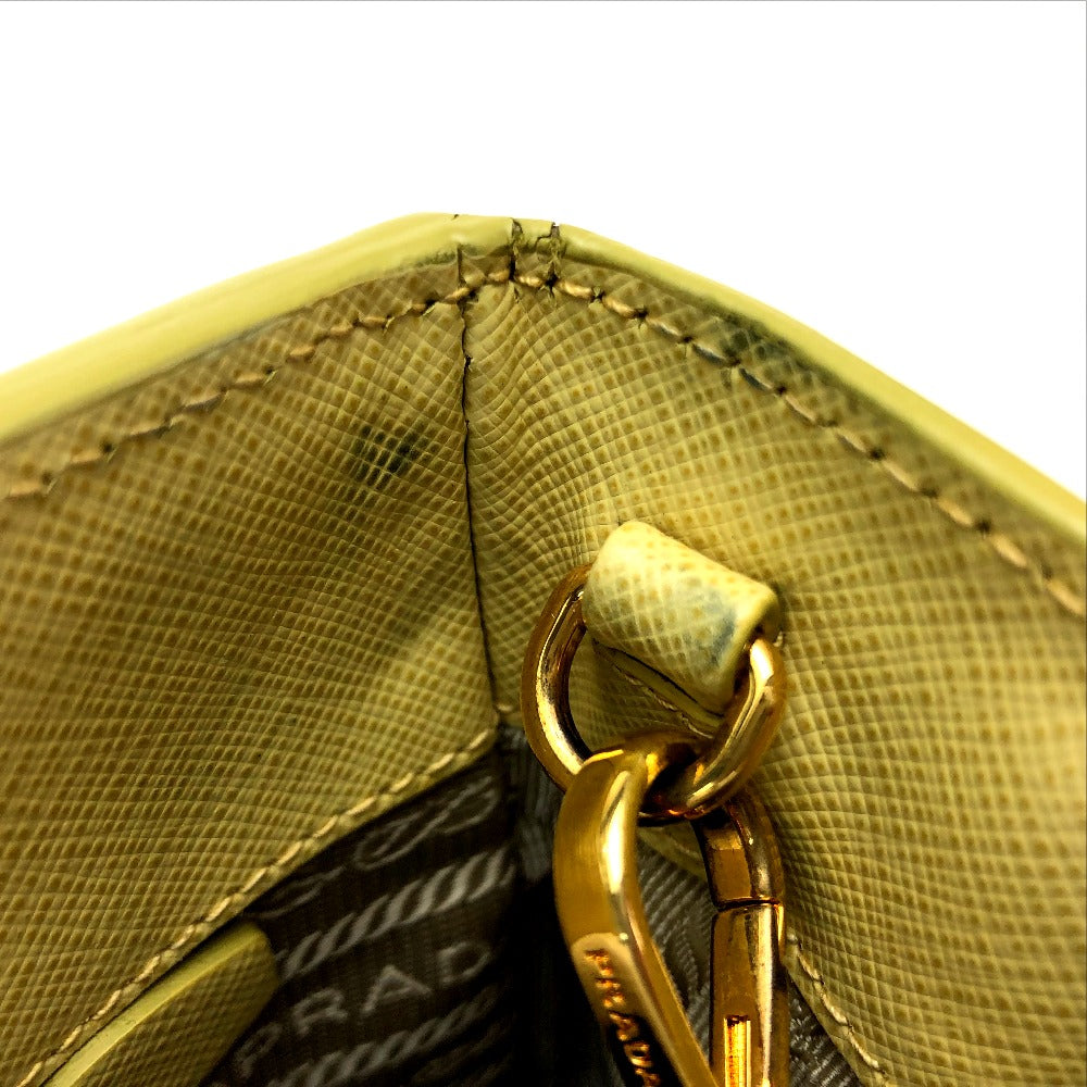 PRADA B2411M Shoulder Bag/Handbag, 2-Way, Saffiano Leather, Women's, Yellow