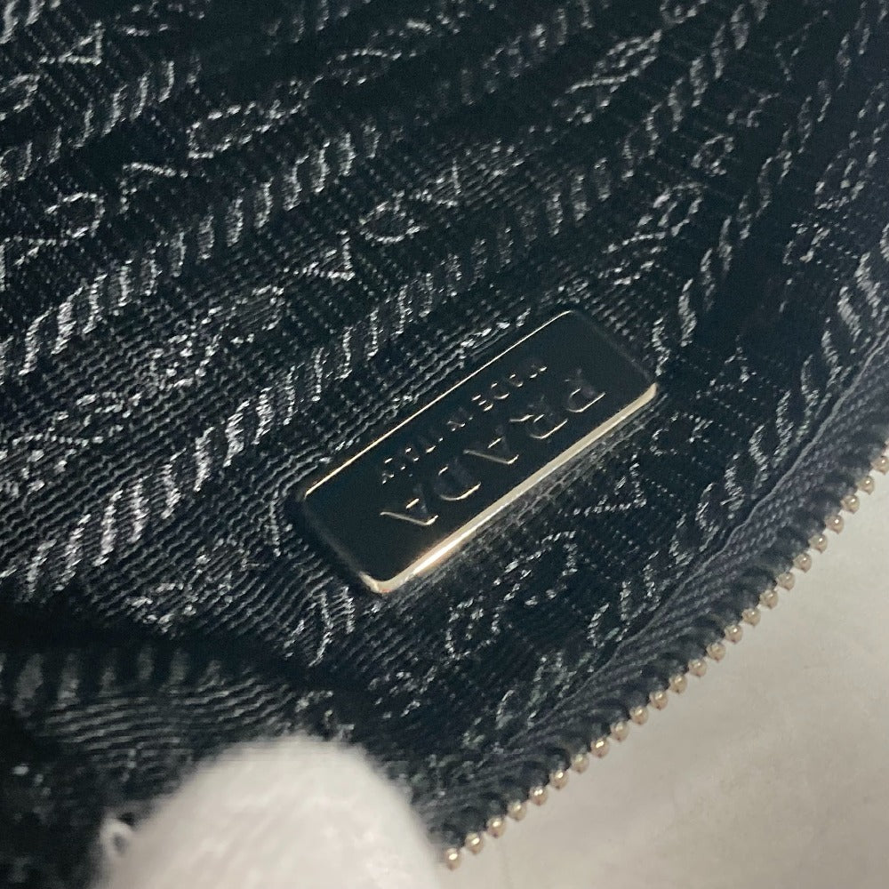 PRADA 2M1214 メイクポーチ 化粧ポーチ スカル ドクロ クラッチバッグ ポーチ ナイロン ユニセックス ブラック - brandshop-reference