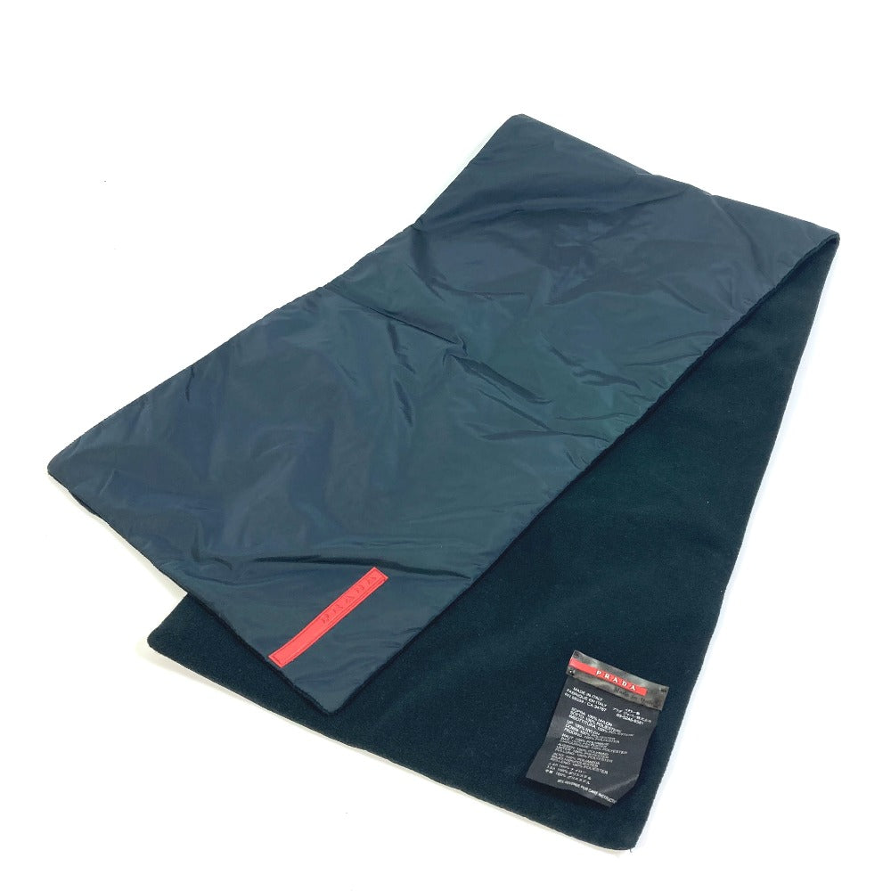 PRADA スポーツ sports スカーフ ポケット付き マフラー ナイロン レディース ブラック - brandshop-reference