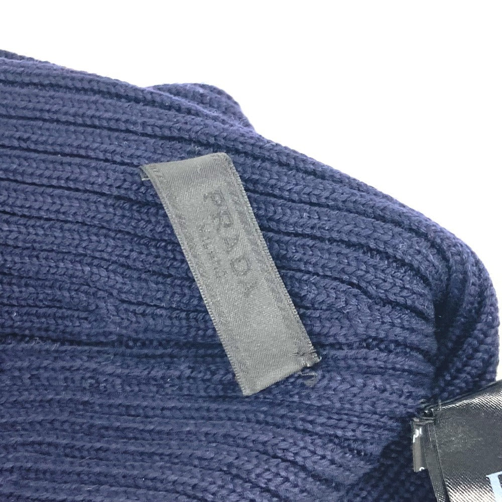 PRADA ネックウォーマー アクセサリー マフラー ウール ユニセックス ネイビー - brandshop-reference