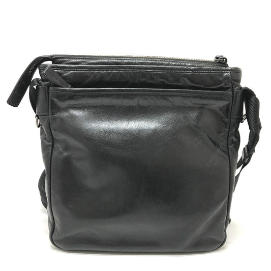 PRADA 2VH022 Messenger Bag, Shoulder Bag, Leather, Men's, Black