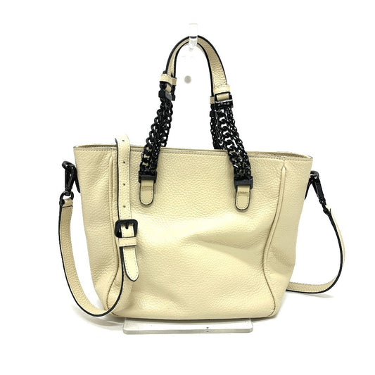 ETRO 2-Way Chain Shoulder Bag/Handbag Leather Women's Beige