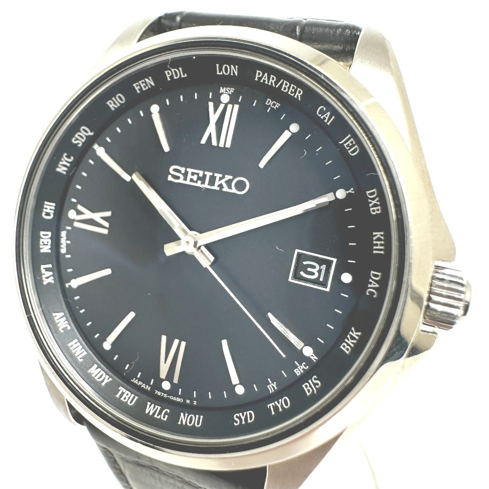 SEIKO 7B75-0AB0 セイコーセレクション ソーラー アナログ 腕時計 ソーラー 時計 腕時計 SS メンズ |  brandshop-reference