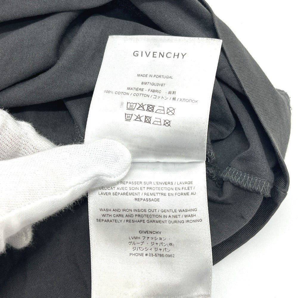 GIVENCHY BM71FC3Y8T 2022AW Overlap embroidery Apparel Tops Long T-shirt cotton gray Used