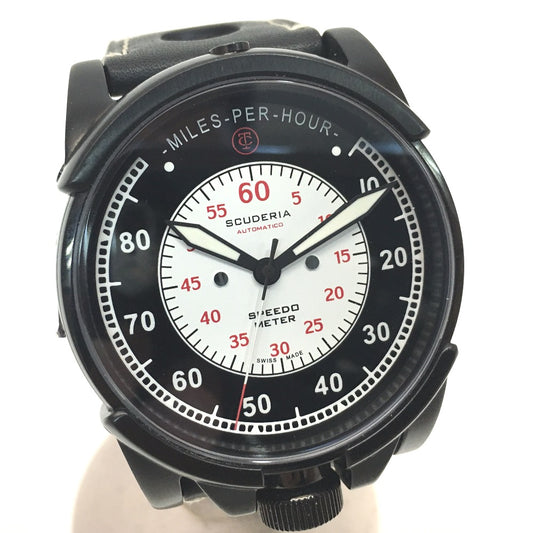 Scuderia 10213 Automatic Watch with Dashboard Detail, Stainless Steel, Men's, Black