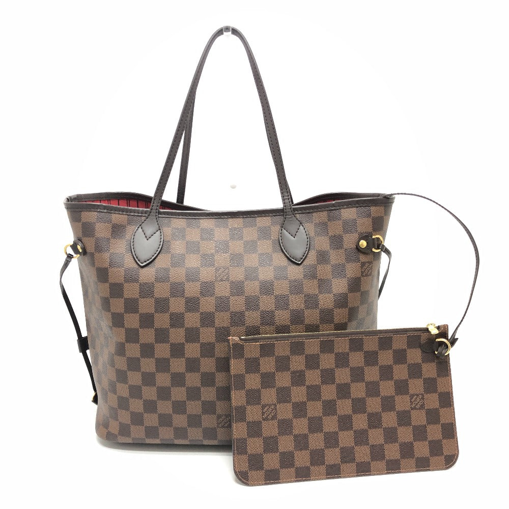 LOUIS VUITTON N41358 ネヴァーフルMM ポーチ付き カバン トートバッグ バッグ ハンドバック トートバッグ ダミエキャンバス レディース エベヌ ブラウン
