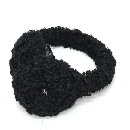 Sergio Rossi Women's Faux Fur Earmuffs in Black Polyester