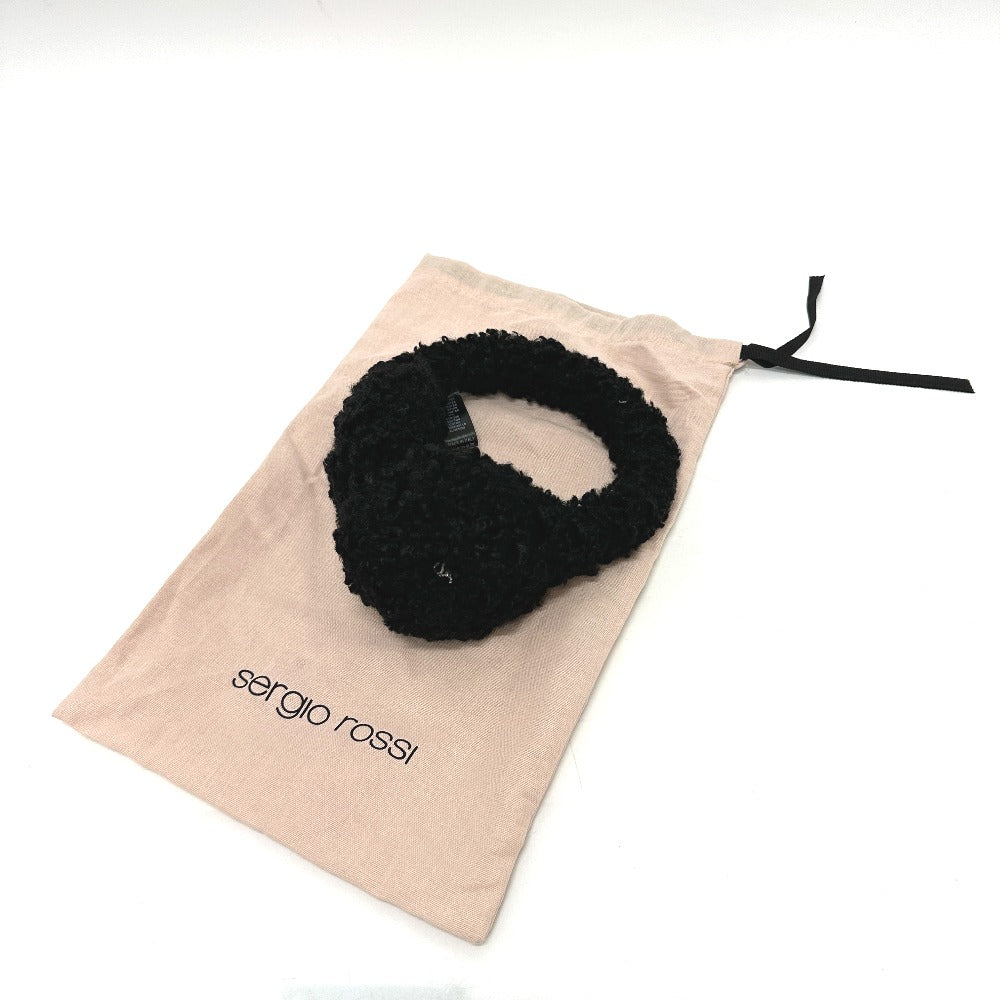 Sergio Rossi フェイクファー アパレル小物 イヤーマフ ポリエステル レディース ブラック - brandshop-reference