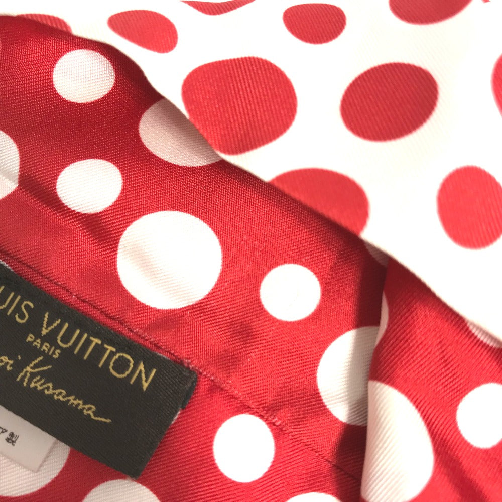 LOUIS VUITTON M74623 Yayoi Kusama Collaboration Snood - Dot Infinity Snood Scarf, Silk, Women's, Red