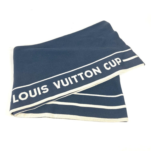LOUIS VUITTON Louis Vuitton Cup LVCUP Logo Scarf Cotton Men's Navy