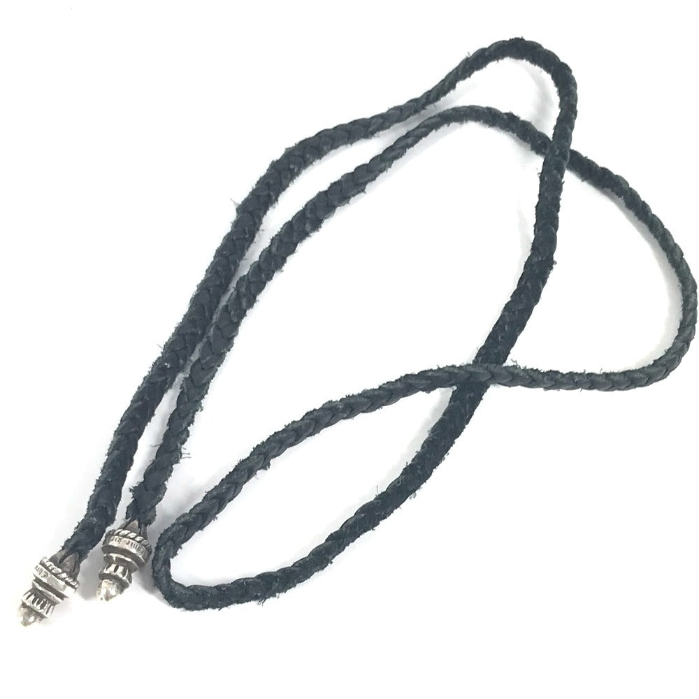 CHROME HEARTS Boro Chip Leather Strap Accessory Necklace Leather