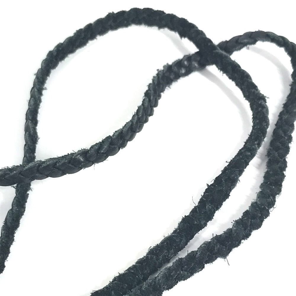 CHROME HEARTS ボロチップ 革紐 レザー紐 アクセサリー ネックレス レザー ユニセックス ブラック - brandshop-reference