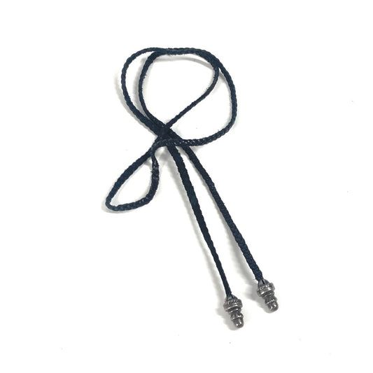 CHROME HEARTS 革紐 ブレイド チョーカー ネックレス レザー メンズ ブラック - brandshop-reference