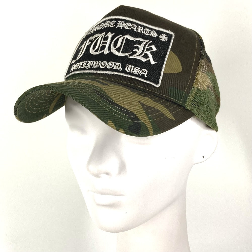 CHROME HEARTS CH 迷彩 ロゴ 帽子 キャップ帽 ベースボール メッシュ キャップ コットン ユニセックス グリーン - brandshop-reference