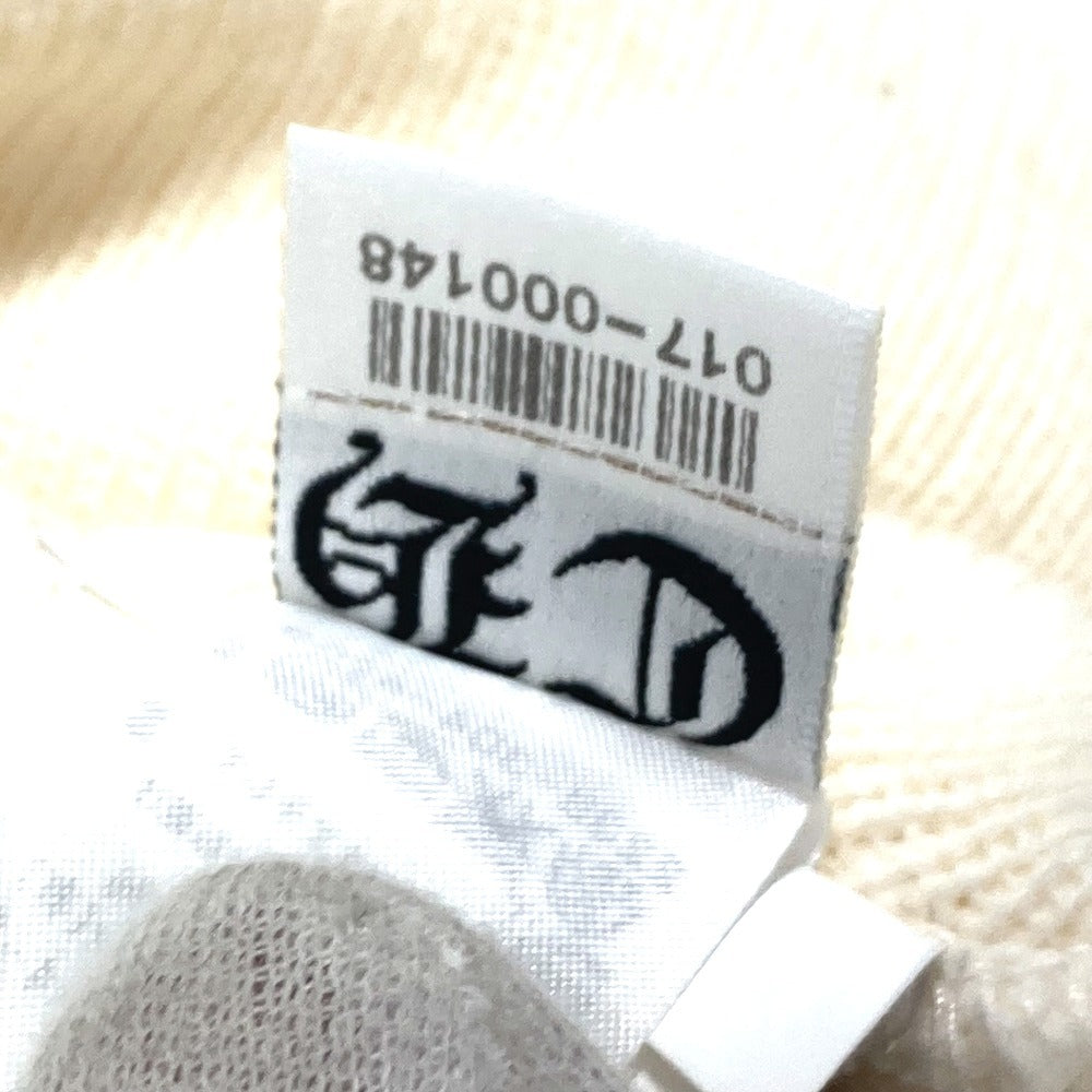 CHROME HEARTS Bicolor CH logo beanie hat knit hat knit cap Knit hat acrylic White/Black Used