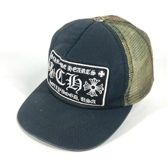 CHROME HEARTS Logo Camouflage Mesh Baseball Cap Cotton Men's Green