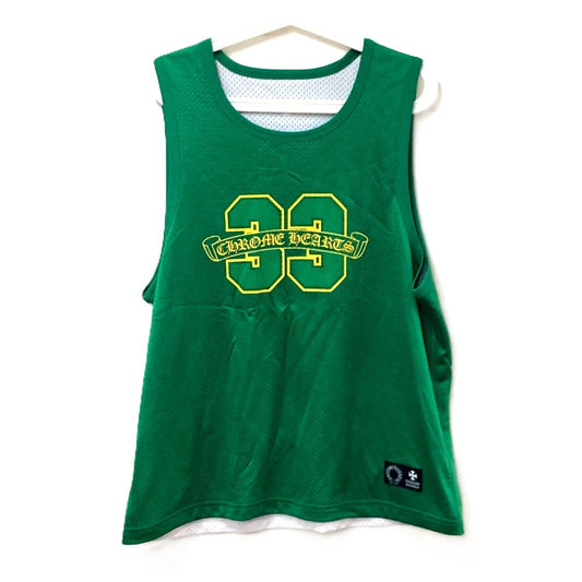 CHROME HEARTS MESH WARM UP JERSEY リバーシブル トップス アパレル メッシュ タンクトップ ナイロン メンズ グリーン