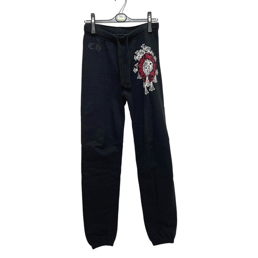 CHROME HEARTS 2214-304-9055 Cemetery cross Jogger pants, sweatshirts, apparel, pants Pants cotton Black Used