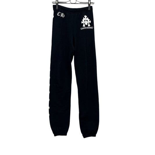 CHROME HEARTS Triple Cross Print Jogger pants Sweats Apparel Pants cotton Black Used