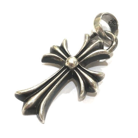 CHROME HEARTS CH CRS SML W/BALE Wベイル スモールCHクロス ペンダントトップ SV925 メンズ シルバー