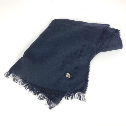 CHROME HEARTS CH Plus Large Fringed Cashmere Stole/Scarf, Unisex, Navy