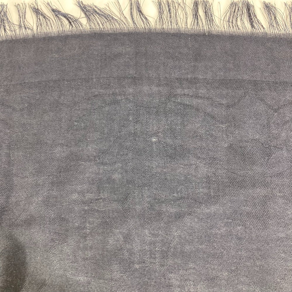 CHROME HEARTS CHプラス 大判 ストール マフラー フリンジ ストール カシミヤ ユニセックス ネイビー - brandshop-reference