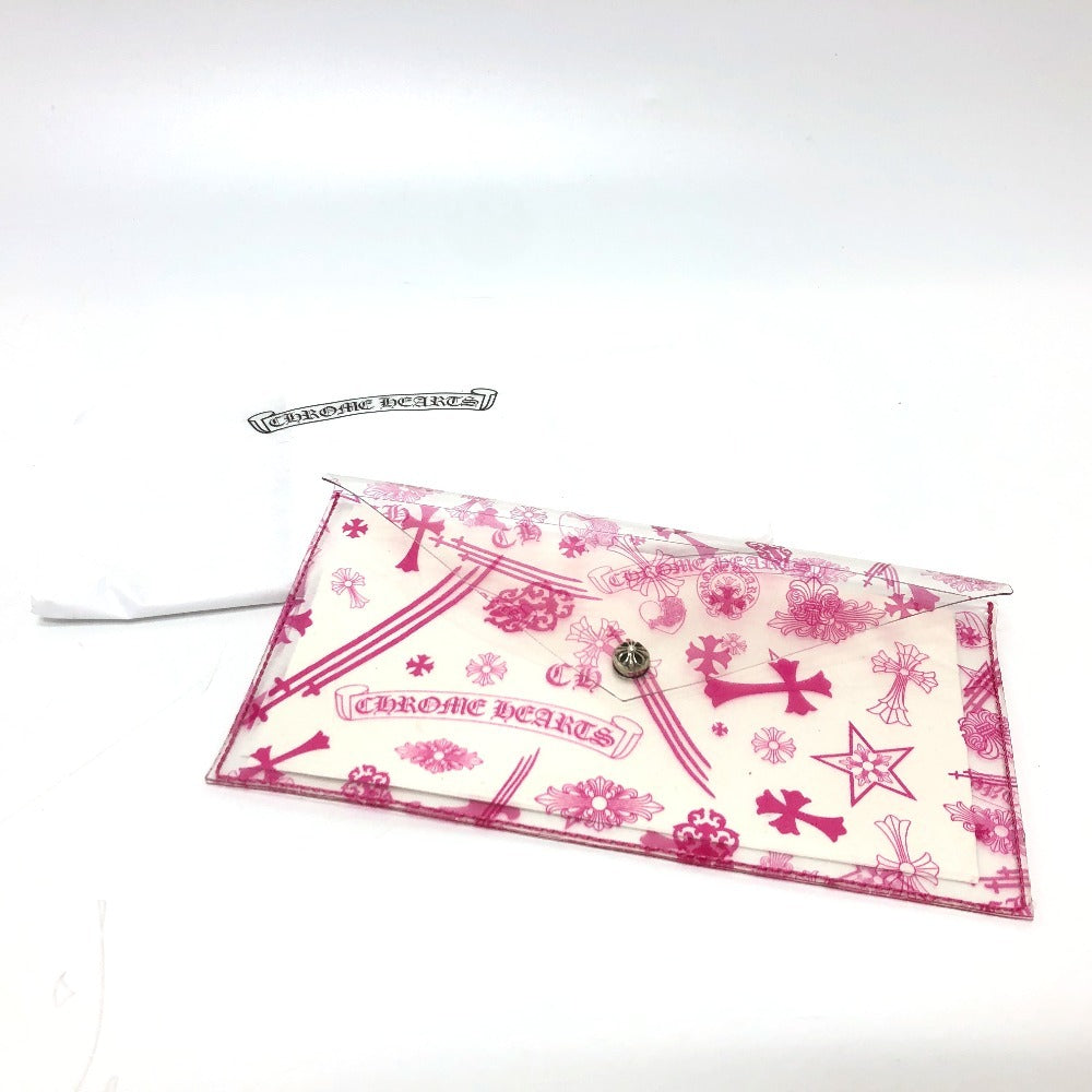 CHROME HEARTS Multi Cemetery Mini Clear Poach マルチセメタリー ミニクリアポーチ フラット ポーチ ビニール ユニセックス ピンク - brandshop-reference