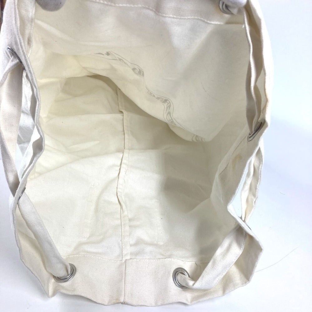 CHROME HEARTS Logo Drawstring Bag, Shoulder Bag, Cotton, Unisex, White