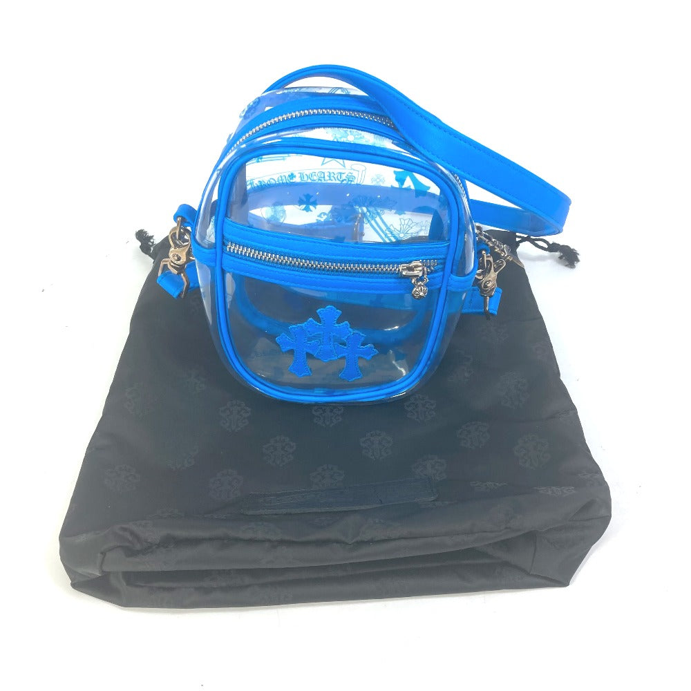 CHROME HEARTS ポシェット 斜め掛け TAKA MINI タカミニ クロスパッチ カバン ショルダーバッグ PVC メンズ ブルー - brandshop-reference