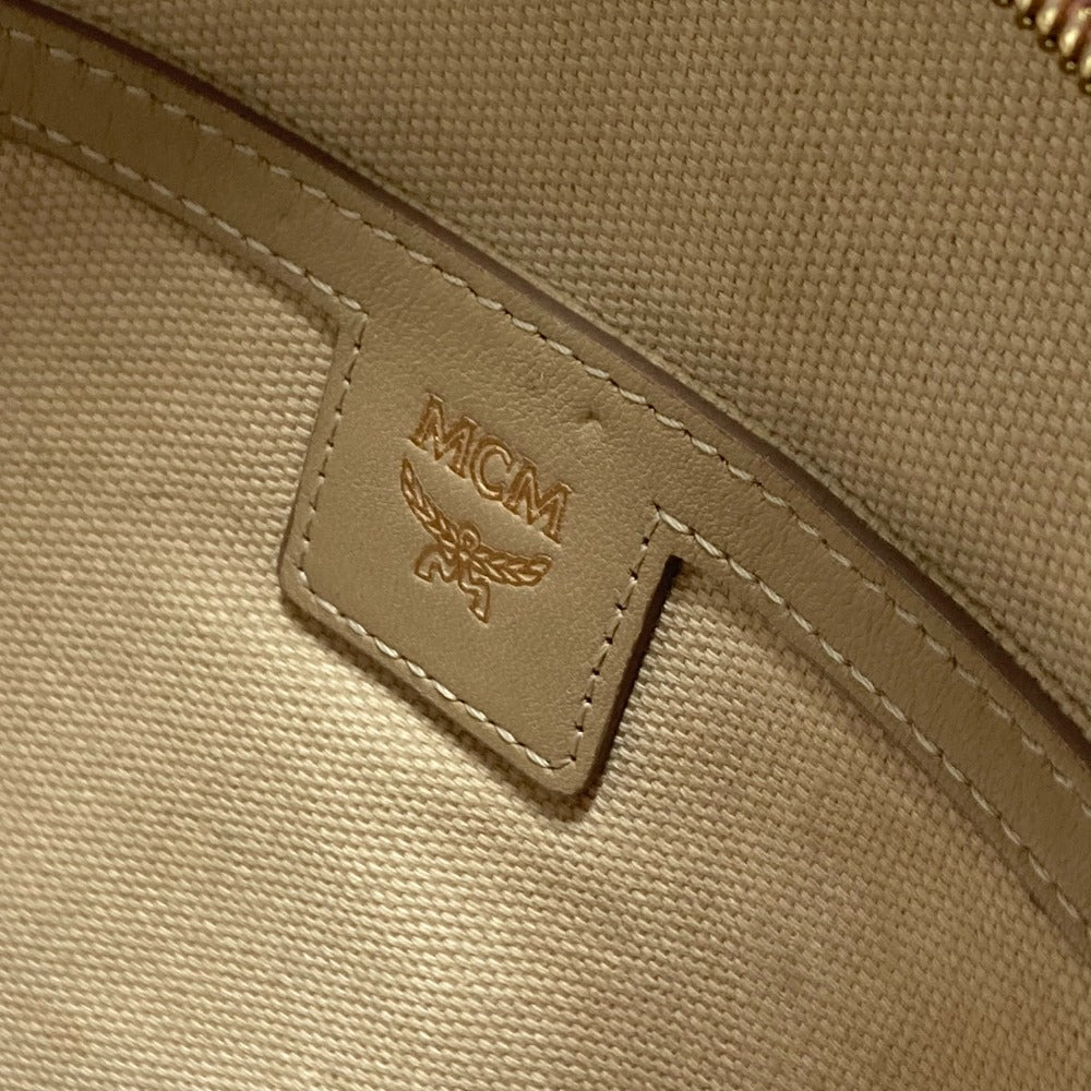 MCM Visetos Logo Backpack, Leather, Pink, Women's