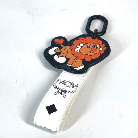MCM ライオン ロゴ ヴィセトス バッグチャーム ストラップ キーホルダー レザー ユニセックス - brandshop-reference