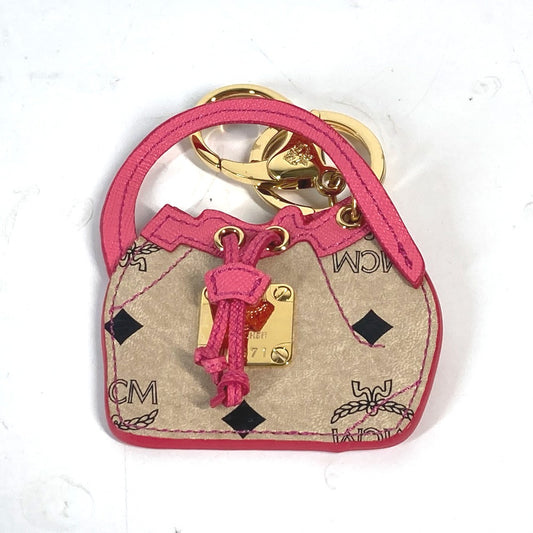 MCM ヴィセトス ロゴ バッグデザイン 巾着バッグ バッグチャーム キーホルダー レザー レディース - brandshop-reference