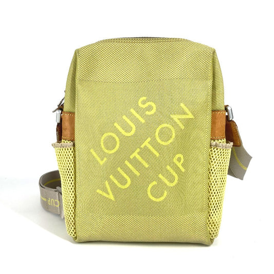 LOUIS VUITTON M80636 ダミエジェアン ウェザリー 斜め掛け カバン ポシェット ショルダーバッグ ナイロンキャンバス ユニセックス イエロー - brandshop-reference