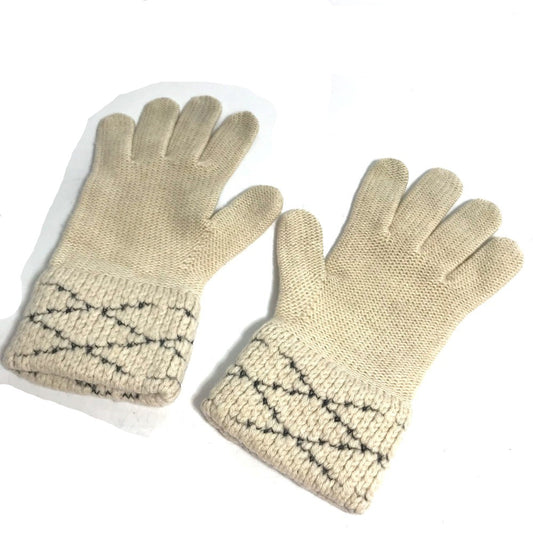 LOUIS VUITTON M58363 Gon Maltage Wool Gloves, Women's, Beige