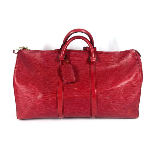 LOUIS VUITTON M42967 エピ キーポル50 旅行バッグ トラベルバッグ カバン ハンドバッグ ボストンバッグ エピレザー レディース カスティリアンレッド レッド