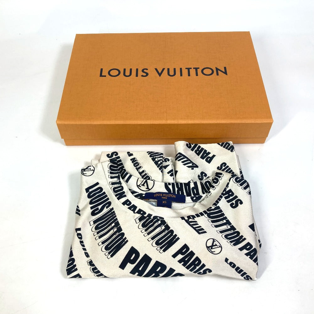 LOUIS VUITTON FLTS86 21SS シグネチャー ロゴ ロングスリーブ トップス アパレル 総柄/クルーネック 長袖シャツ レーヨン レディース ホワイトベージュ
