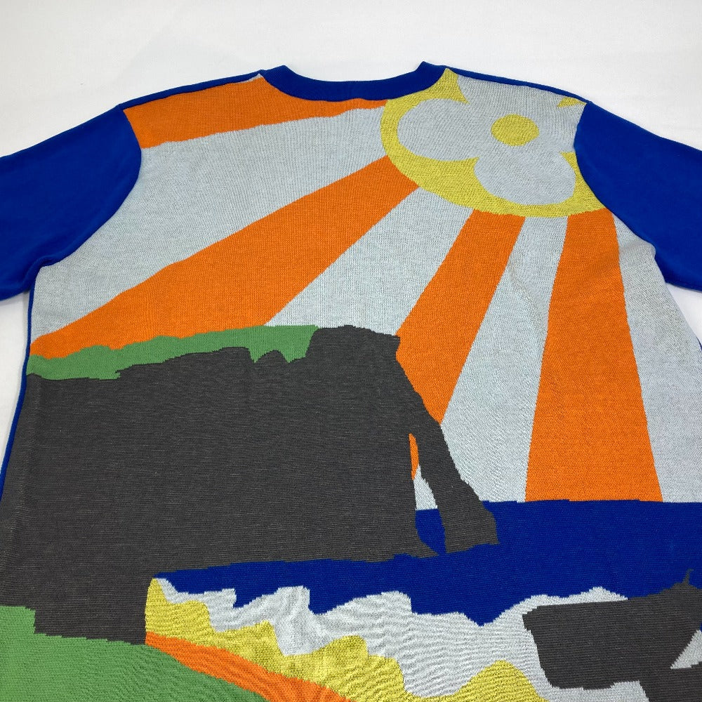 LOUIS VUITTON 21SS LVMインターシャ クルーネックニット トップス アパレル RM211M 半袖Tシャツ コットン メンズ ブルー