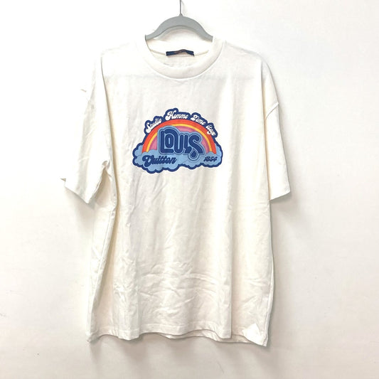 LOUIS VUITTON 1AB4UP 23SS レインボープリンテッドTシャツ アパレル トップス RM231 半袖Tシャツ コットン メンズ ホワイト
