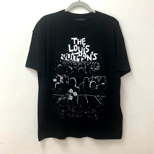 LOUIS VUITTON 1AARPB LVコンサートプリントTシャツ トップス アパレル RM231 半袖Tシャツ コットン メンズ ブラック