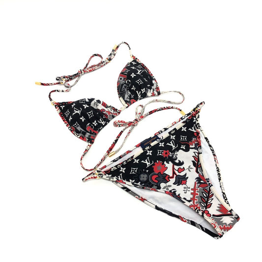 LOUIS VUITTON バンダナプリントビキニ トップ&ボトムスセット スイムウェア RW231W 水着 ナイロン レディース - brandshop-reference