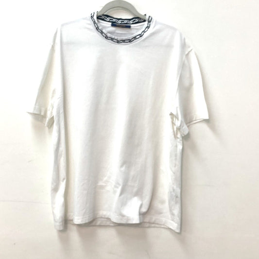 LOUIS VUITTON Chain Design Apparel Top RM201 Short Sleeve Cotton T-Shirt Women's White