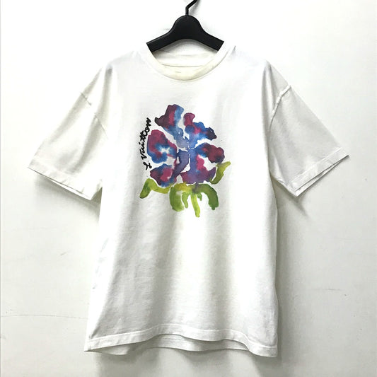LOUIS VUITTON RM221M I04 HMY10W 22S ロゴ フラワーペインティング 半袖Tシャツ コットン メンズ ホワイト - brandshop-reference